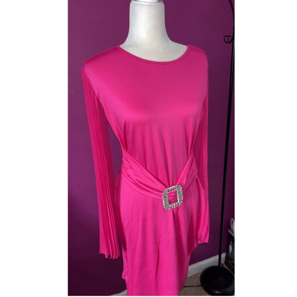 Shein Cape Sleeve Dress W/ Rhinestone Detail - Picture 5 of 8